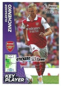 Sticker Oleksandr Zinchenko (Key Player) - English Premier League 2022-2023 - Panini