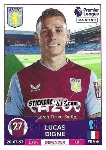 Sticker Lucas Digne - English Premier League 2022-2023 n. 91 - Panini