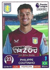 Sticker Philippe Coutinho - English Premier League 2022-2023 n. 96 - Panini