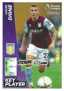 Sticker Lucas Digne (Key Player) - English Premier League 2022-2023 - Panini