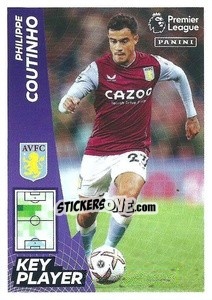 Sticker Philippe Coutinho (Key Player) - English Premier League 2022-2023 n. 109 - Panini