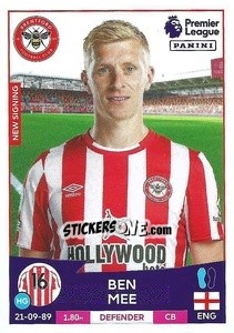 Sticker Ben Mee - English Premier League 2022-2023 n. 118 - Panini