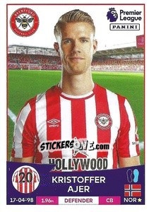 Sticker Kristoffer Ajer - English Premier League 2022-2023 - Panini