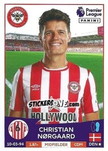 Sticker Christian Nørgaard - English Premier League 2022-2023 - Panini