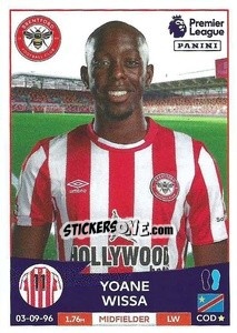 Sticker Yoane Wissa - English Premier League 2022-2023 n. 124 - Panini