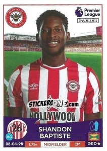 Sticker Shandon Baptiste - English Premier League 2022-2023 n. 126 - Panini