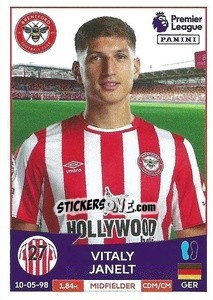 Sticker Vitaly Janelt - English Premier League 2022-2023 - Panini