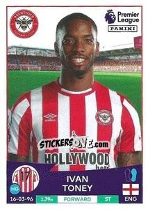 Sticker Ivan Toney - English Premier League 2022-2023 n. 129 - Panini