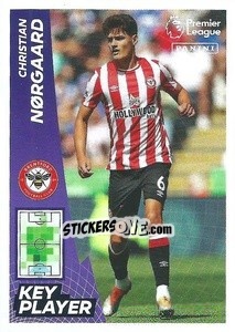 Cromo Christian Nørgaard (Key Player) - English Premier League 2022-2023 - Panini