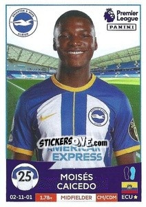 Sticker Moisés Caicedo - English Premier League 2022-2023 n. 155 - Panini