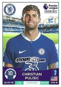 Sticker Christian Pulisic - English Premier League 2022-2023 n. 187 - Panini