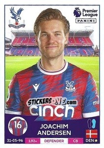 Sticker Joachim Andersen - English Premier League 2022-2023 - Panini
