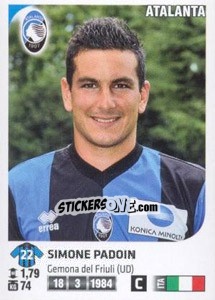 Sticker Simone Padoin - Calciatori 2011-2012 n. 16 - Panini