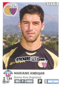 Sticker Mariano Andujar - Calciatori 2011-2012 n. 74 - Panini