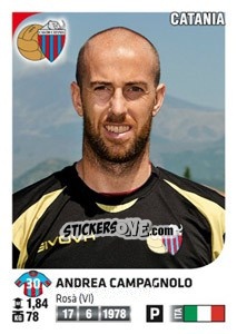 Sticker Andrea Campagnolo - Calciatori 2011-2012 n. 75 - Panini