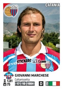 Sticker Giovanni Marchese - Calciatori 2011-2012 n. 84 - Panini