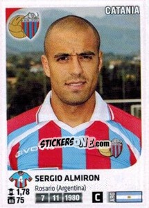 Sticker Sergio Almiron - Calciatori 2011-2012 n. 85 - Panini