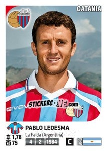 Sticker Pablo Ledesma - Calciatori 2011-2012 n. 87 - Panini