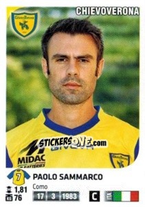 Sticker Paolo Sammarco - Calciatori 2011-2012 n. 136 - Panini