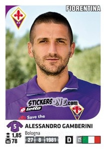 Sticker Alessandro Gamberini - Calciatori 2011-2012 n. 148 - Panini