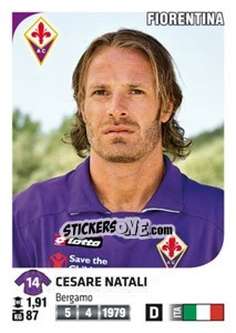 Sticker Cesare Natali - Calciatori 2011-2012 - Panini