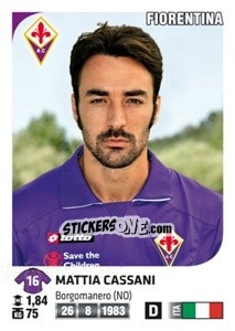 Sticker Mattia Cassani - Calciatori 2011-2012 n. 154 - Panini