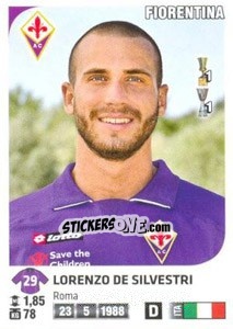 Sticker Lorenzo De Silvestri - Calciatori 2011-2012 - Panini