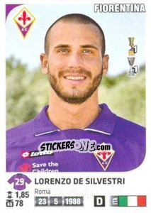 Cromo Lorenzo De Silvestri - Calciatori 2011-2012 - Panini