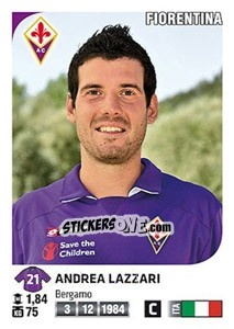 Cromo Andrea Lazzari - Calciatori 2011-2012 - Panini
