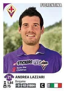 Sticker Andrea Lazzari - Calciatori 2011-2012 n. 158 - Panini