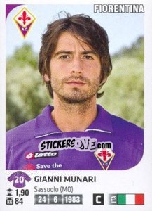 Sticker Gianni Munari - Calciatori 2011-2012 n. 161 - Panini