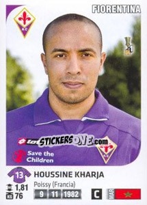 Figurina Houssine Kharja - Calciatori 2011-2012 - Panini