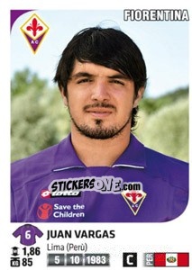 Cromo Juan Vargas - Calciatori 2011-2012 - Panini