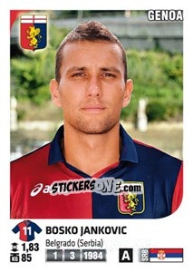 Sticker Bosko Jankovic - Calciatori 2011-2012 n. 189 - Panini