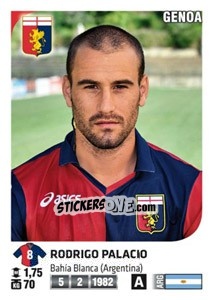 Sticker Rodrigo Palacio - Calciatori 2011-2012 n. 190 - Panini