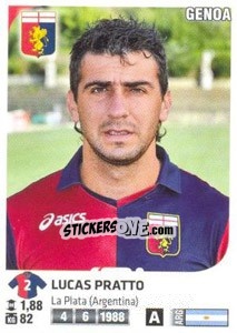 Sticker Lucas Pratto - Calciatori 2011-2012 n. 191 - Panini