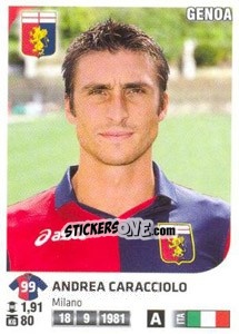 Sticker Andrea Caracciolo - Calciatori 2011-2012 n. 192 - Panini