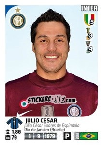 Sticker Julio Cesar - Calciatori 2011-2012 n. 194 - Panini
