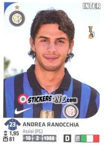 Sticker Andrea Ranocchia - Calciatori 2011-2012 n. 201 - Panini