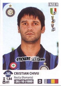 Sticker Cristian Chivu - Calciatori 2011-2012 n. 202 - Panini