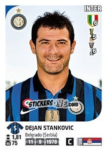 Sticker Dejan Stankovic - Calciatori 2011-2012 n. 208 - Panini