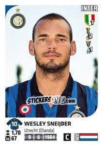 Figurina Wesley Sneijder - Calciatori 2011-2012 - Panini
