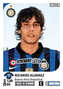 Sticker Ricardo Alvarez - Calciatori 2011-2012 - Panini