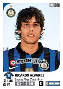 Figurina Ricardo Alvarez - Calciatori 2011-2012 n. 212 - Panini