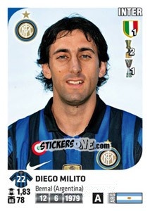 Sticker Diego Milito - Calciatori 2011-2012 n. 216 - Panini