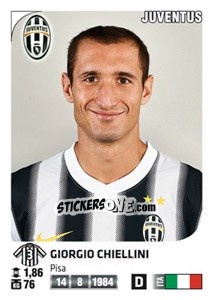 Cromo Giorgio Chiellini - Calciatori 2011-2012 - Panini