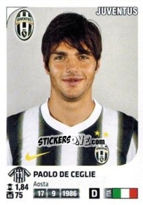 Sticker Paolo De Ceglie - Calciatori 2011-2012 n. 227 - Panini