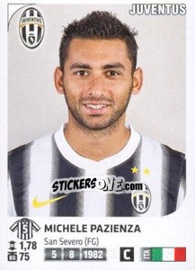 Sticker Michele Pazienza - Calciatori 2011-2012 - Panini