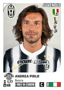 Sticker Andrea Pirlo - Calciatori 2011-2012 n. 229 - Panini