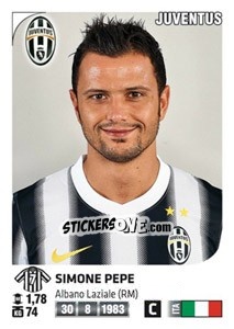 Sticker Simone Pepe - Calciatori 2011-2012 n. 232 - Panini